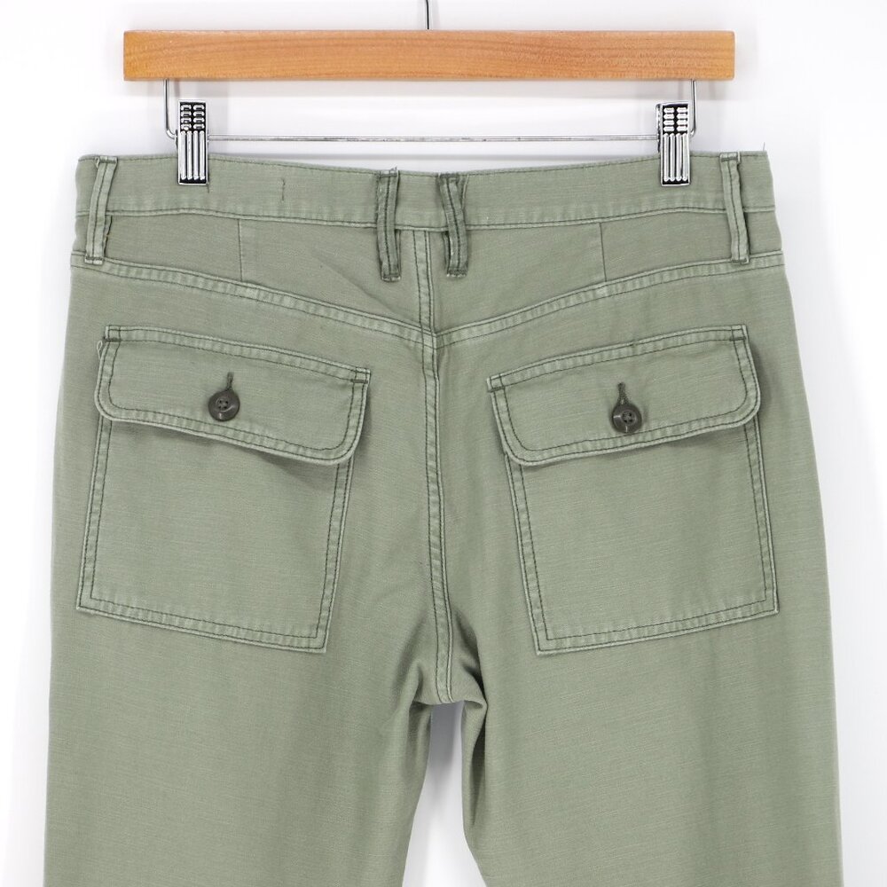FRAME Le Beau Cargo Pants Boyfriend Fit Canteburry Two Toned Blue Green Size 26 - Picture 6 of 9